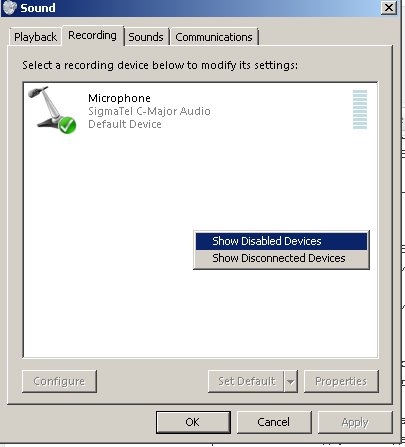 showing the hidden sound mixer